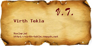 Virth Tekla névjegykártya